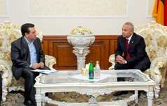 Овик Абрамян принял членов депутатской группы «Иран - Армения» меджлиса ИРИ