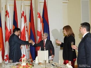 Речь президента Сержа Саргсяна во время официального ужина в честь президента Грузии