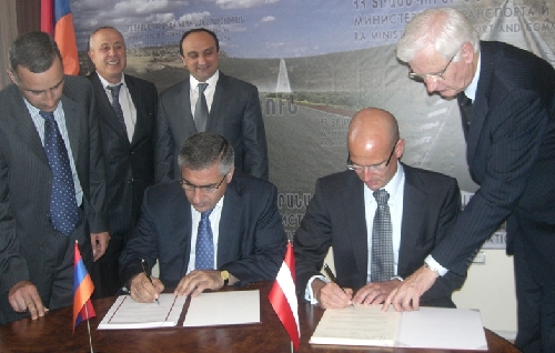 Հայաստանի և Ավստրիայի կառավարությունների միջև ստորագրվել է  միջազգային բեռնափոխադրումների մասին համաձայնագիր