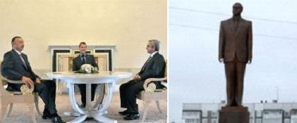 Встреча Саргсян-Медведев-Алиев и открытие памятника Гейдару Алиеву – в тот же день, в том же городе