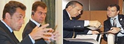 Эрдоган и Саркози провели телефонный разговор с Медведевым