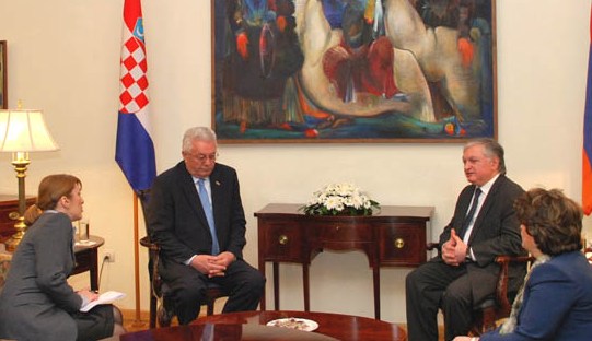 Հայաստանի արտգործնախարարը հանդիպել է Խորվաթիայի խորհրդարանի նախագահի հետ