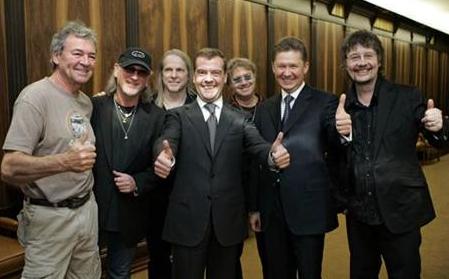«Deep Purple» խումբը հյուրընկալվել է Դմիտրի Մեդվեդևին