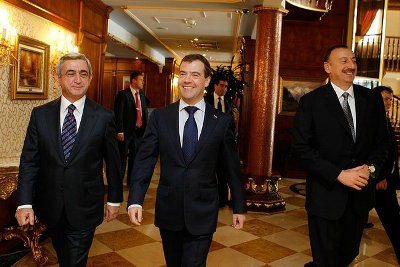 В Казанском Кремле начались переговоры президентов Армении, Азербайджана и России