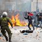 Массовые беспорядки в Афинах: 99 госпитализированных