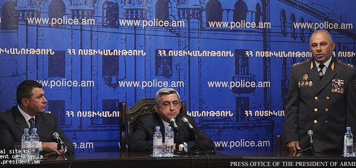 Սերժ Սարգսյան. «Ոստիկանությունը կարիք ունի Վլադիմիր Գասպարյանի տիպի ղեկավարի»