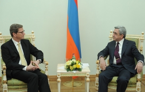 Սերժ Սարգսյանն այսօր ընդունել է Գերմանիայի ԱԳ նախարարին