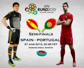 Сегодня состоится полуфинальный матч Евро-2012 Португалия-Испания