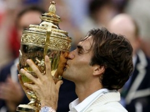 Федерер в седьмой раз завоевал победу на Уимблдоне