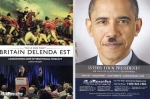 Старушку арестовали за «кражу» плаката Обамы с усами Гитлера