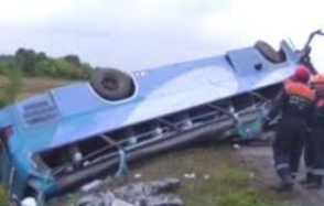 В Самарской области перевернулся автобус с мигрантами