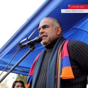 Пресс-конференция Раффи Ованнисяна на площади Свободы