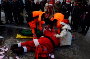 В Польше пьяный Санта-Клаус попал в ДТП на санях