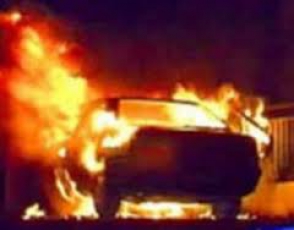 Բախման հետևանքով մեքենաներից մեկն այրվել է. վարորդը և ուղևորները այրվածքներ են ստացել