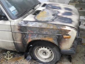 Թալին-Երևան ավտոճանապարհին ավտոմեքենա է այրվել