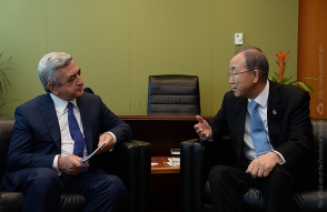 Սերժ Սարգսյանը հանդիպում է ունեցել ՄԱԿ-ի գլխավոր քարտուղար Պան Գի Մունի հետ