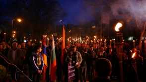 Факельное шествие в болгарском городе Варна