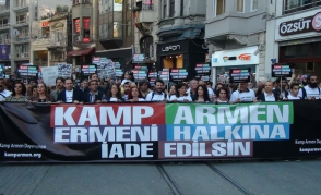 В Стамбуле прошла акция протеста армян (видео)