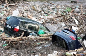 Беспилотник заснял последствия разрушительного наводнения в Тбилиси