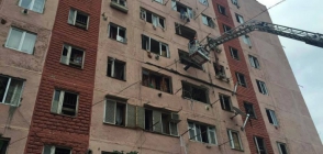 Кадры с места взрыва газа в жилом здании в Тбилиси