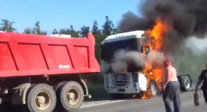 Այրվել է բեռնատարի բեռնախցիկը՝ 1.5 տոննա հագուստով