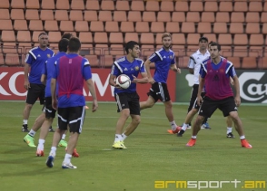 Предматчевая тренировка сборной Армении (видео)