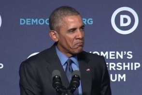Обама изобразил Сердитого котика (видео)