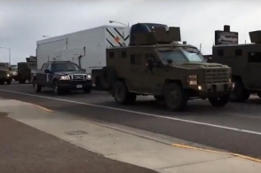 ԱՄՆ–ում զրահապատ մեքենան բախվել է միջուկային մարտագլխիկ տեղափոխող բեռնատարին (տեսանյութ)