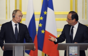 Путин и Олланд подвели итоги встречи в Москве (видео)