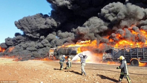 Սիրիայում ամբողջությամբ այրվել է ԻՊ նավթատար շարասյունը (տեսանյութ)