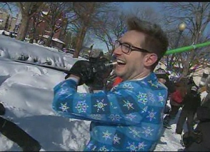 В Вашингтоне после снежной бури прошла массовая битва снежками (видео)