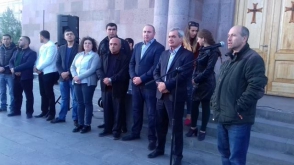 Дворовая встреча партии «Консолидация» с избирателями в гюмрийском квартале Ани