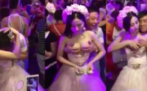 Չինական հարսանեկան ավանդույթ. հյուրերը շոշափում են հարսի կուրծքը գումարի դիմաց (18+)