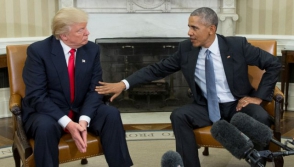 Трамп и Обама нашли общий язык: встреча затянулась на 1,5 часа (видео)