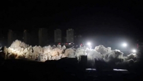 Չինաստանում մի քանի վայրկյանում մի ամբողջ թաղամաս է հօդս ցնդել (տեսանյութ)