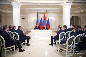 ՀՀ և ՌԴ վարչապետերը հանդես են եկել ԶԼՄ ներկայացուցիչների համար հայտարարությամբ