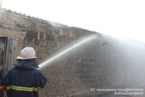 Էջմիածնի փայտի արտադրամասում հրդեհ է բռնվել