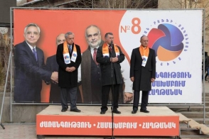 Предвыборные встречи альянса ОРО в Ноемберяне, Иджеване и Дилижане