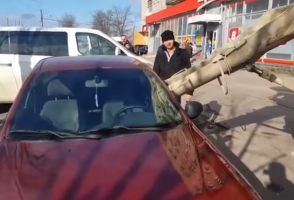 Муж из злости залил машину жены бетоном