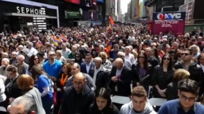 В Нью-Йорке прошла демонстрация в память жертв Геноцида армян