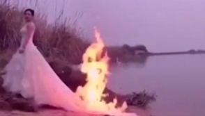 Լուսանկարիչը հանուն հաջողված կադրի այրել է հարսի շորը (տեսանյութ)