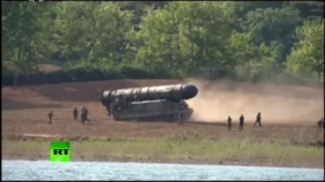 Видео запуска КНДР баллистической ракеты средней дальности