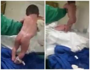 Բրազիլացի փոքրիկը ծնվելուց րոպեներ անց փորձել է քայլել (տեսանյութ)