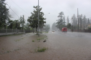 Վրացական Սամեգրելո շրջանում ջրհեղեղ է եղել ուժգին անձրևներից