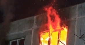 Пожар в городе Армавир