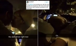 Водитель такси «Uber» в присутствии клиента занялся оральным сексом (видео 18+)