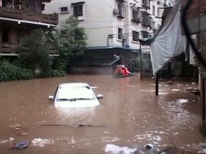 Кадры наводнения в Китае