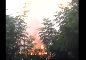 Пожар на заводе фейерверков в Индии