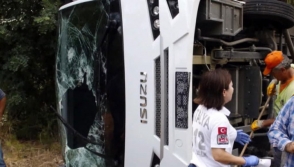 Անթալիայում զբոսաշրջիկների ավտոբուս է շրջվել․ կան տուժածներ (լուսանկար)