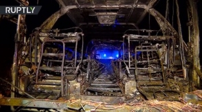 Վրաստանում այրվել է Ադրբեջանից Թուրքիա ընթացող ուղևորատար ավտոբուսը